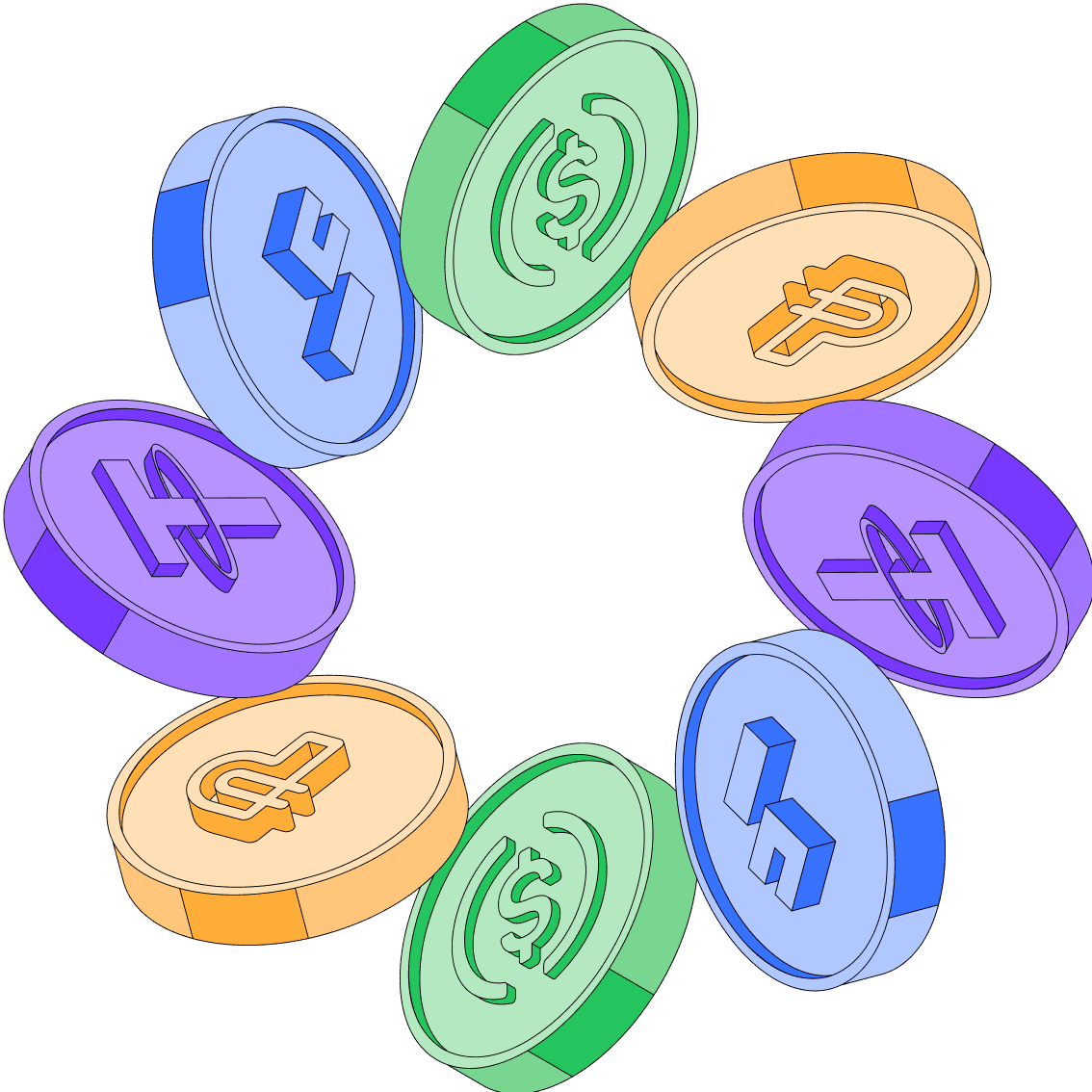 Coins illustration