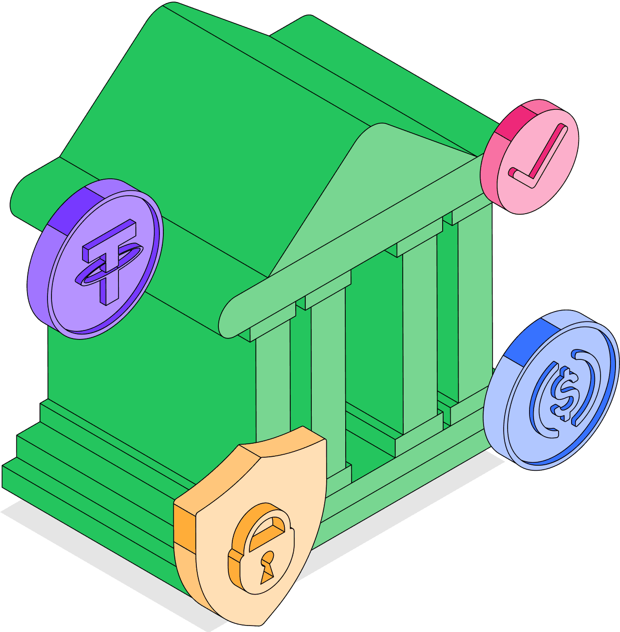 Global house illustration