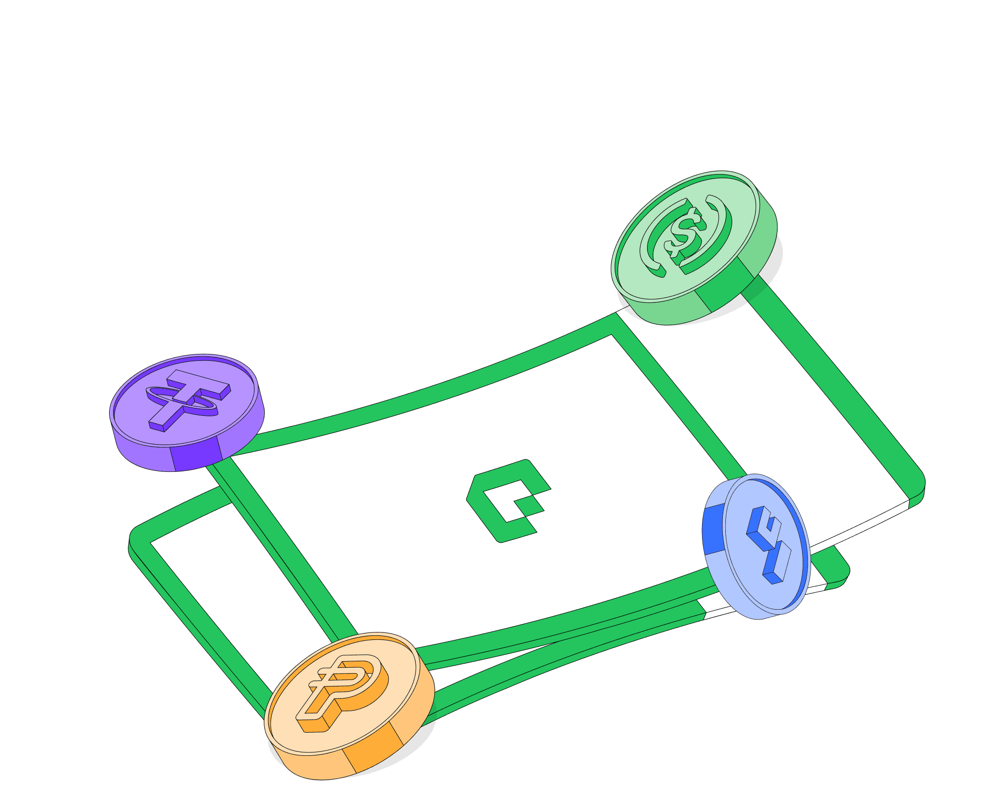 Money transfer illustration